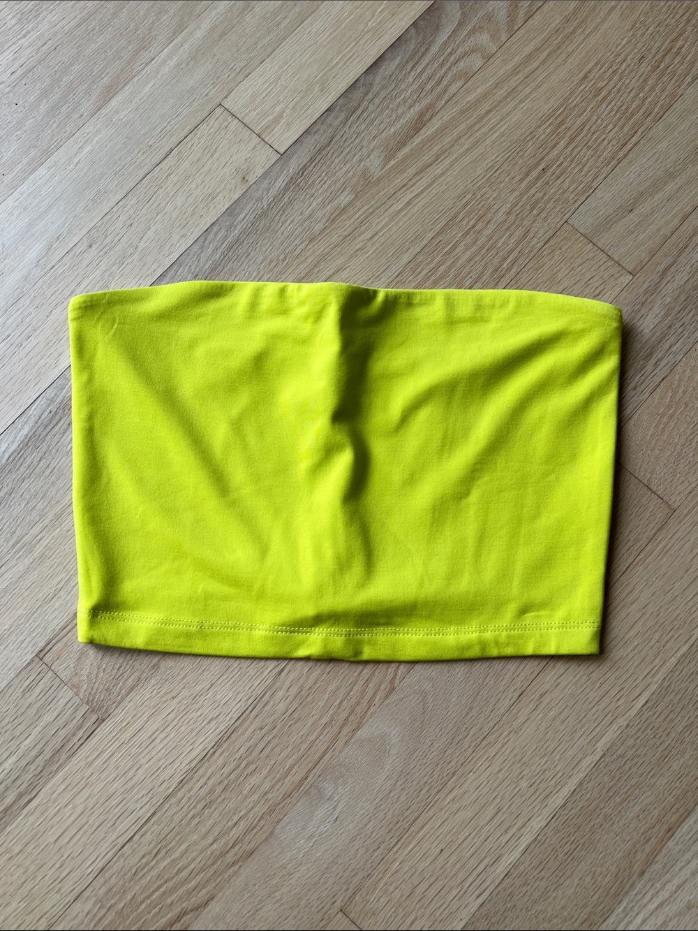 Neon Yellow Tube top - Strapless